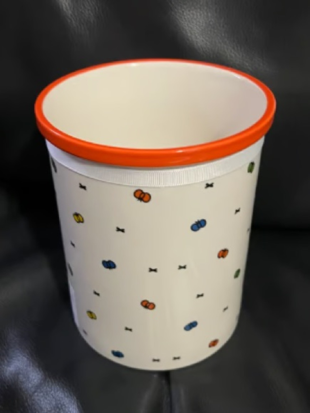 Festive Orange-Rim Party Waste Bin - Decorative Tableware